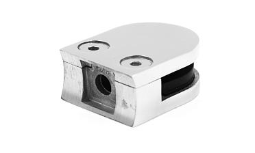 Стеклодержатель литой с вставками под стекло 8-10 мм, закругленный под Ø50.8 мм, 40х22х50, полированный, (AISI 304) k001-8 купить в Воронеже