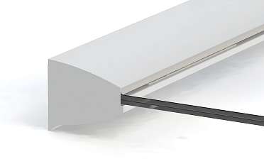 Комплект профиля козырькового анодированного, для стекла 20 мм (10+10 мм), 3000 мм  k300-20-3000 купить в Воронеже