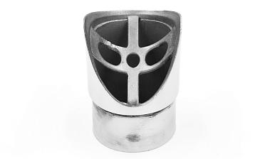 Наконечник седловина косая 30° на стойку Ø50.8 мм, под поручень Ø50.8 мм, литая, полированная, AISI 304, k560 купить в Воронеже