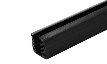 Уплотнитель в поручень с пазом 24х24 под LED ленту на стекло 12мм EPDM (палки 3 м) Фk300 купить в Воронеже