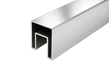 Труба 40х40 мм с пазом 24 х 24 под стекло, AISI 304 шлифованная k856-2 купить в Воронеже