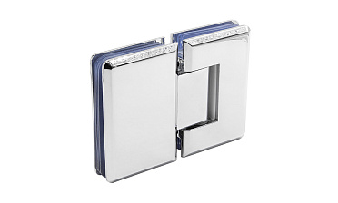 Петля для душевой кабины стекло-стекло 180° 90х55 мм цинк, полированная t303 PZn купить в Воронеже Петля для душевой кабины стекло-стекло 180° 90х55 мм цинк, полированная t303 PZn купить в Воронеже