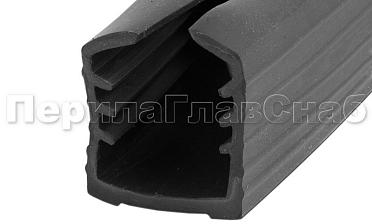 Уплотнитель в поручень с пазом 24х24 для стекла 8+8 мм, EPDM Фk303  купить в Воронеже