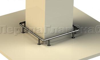 Колесоотбойники вокруг квадратной колонны, все завязано в Воронеже. Готовые проекты ПерилаГлавСнаб