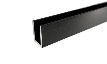 П-образный профиль 19x13, L=2500, под стекло 8 мм, алюминий анодированный в черный глянцевый t756-2500 AND BL купить в Воронеже