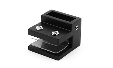 Коннектор торцевой труба-стекло 30х10 мм, нержавеющая сталь AISI 304, черная t467 BL купить в Воронеже Коннектор торцевой труба-стекло 30х10 мм, нержавеющая сталь AISI 304, черная t467 BL купить в Воронеже