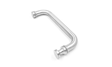 Дверная ручка с кнобом для стекла 8-10 мм, 19х201 мм, отверстие 12 мм, шлифованная t623-200 SSS купить в Воронеже