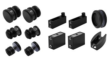 Комплект раздвижной системы для стеклянной душевой, нержавеющая сталь AISI 304, черная t401 BL купить в Воронеже Комплект раздвижной системы для стеклянной душевой, нержавеющая сталь AISI 304, черная t401 BL купить в Воронеже