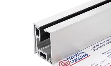 Алюминиевый зажимной профиль 3000 мм для стекла 8-12 мм, неанодированный, с отверстиями т40-8 AL купить в Воронеже