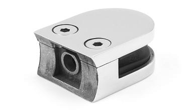 Стеклодержатель литой под стекло 8 мм (4+4 мм), под стойку Ø38.1 мм 40х22х49, полированный (AISI 304) k001-4 купить в Воронеже