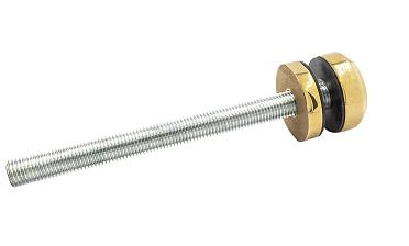 Комплект торцевого крепления несущего стекла, гайка-шайба Ø50х10х18 мм с внутренней резьбой М16, полированный, под золото (AISI 201) Фk277-88 купить в Воронеже