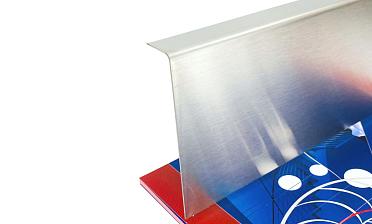 Лицевая накладка из шлифованной нержавейки на профиль т100 20.3х101 мм длина 2 м т100-11  купить в Воронеже