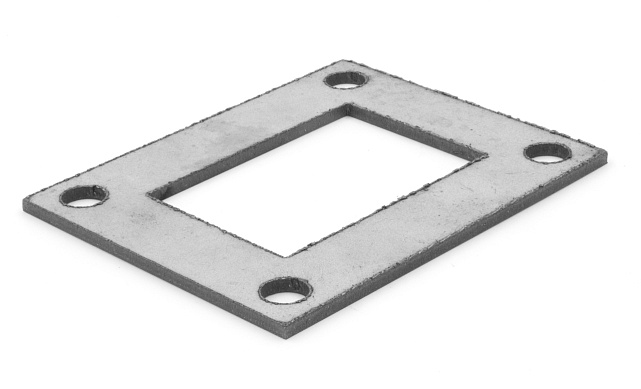 Фланец прямоугольный нержавеющий 100х80 (под трубу 40x60) Ф-0533 2 Фланец прямоугольный нержавеющий 100х80 (под трубу 40x60) Ф-0533 2
