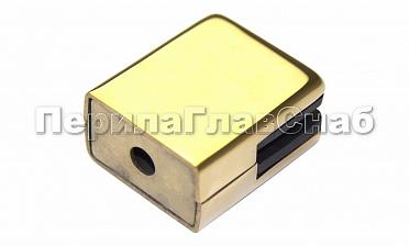 Стеклодержатель штампованный квадратный на плоскость для стекла 8 мм (4+4 мм), полированный, под золото (AISI 304) Фk352-88 купить в Воронеже