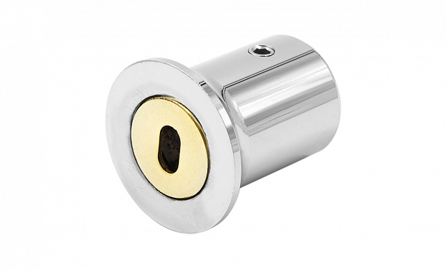 Соединитель стена-труба 19 мм, цинк-хром полированный t907 Pzn Соединитель стена-труба 19 мм, цинк-хром полированный t907 Pzn