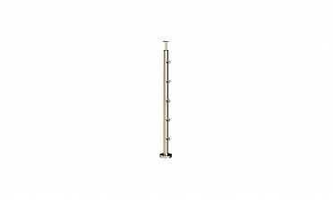 Стойка круглая Ø38.1: 5 ригеледержателей, полированная, высота 950 мм (AISI 304) k715 купить в Воронеже Стойка круглая Ø38.1: 5 ригеледержателей, полированная, высота 950 мм (AISI 304) k715 купить в Воронеже