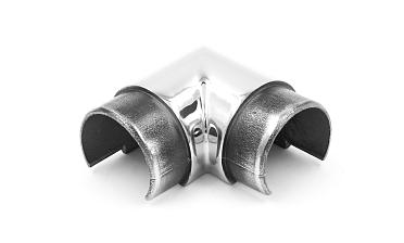 Отвод поручня 90°, с вставками для трубы Ø42.4 мм, полир., (AISI 304) k230-2 купить в Воронеже