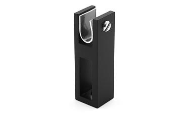 Соединитель труба-стекло для трека 30х10 мм, нержавеющая сталь AISI 304, черная t461 BL купить в Воронеже