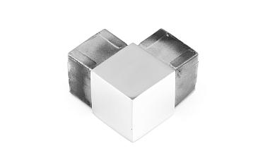 Отвод для поручня с пазом 40х40 мм, полированный, (AISI 304) k546 купить в Воронеже