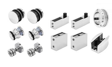 Комплект раздвижной системы для стеклянной душевой, нержавеющая сталь AISI 304, полированная t401 PSS купить в Воронеже