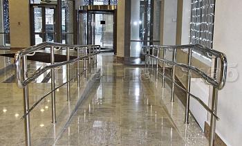 Ограждение пандуса с одним ригелем в Воронеже. Готовые проекты ПерилаГлавСнаб