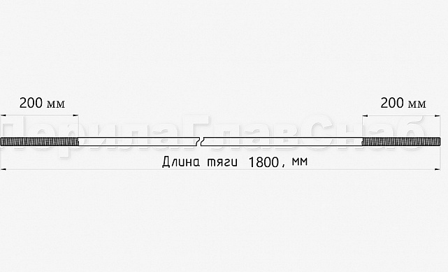 Ванта (тяга) для козырька с резьбой М16, длина 1800 мм (AISI 304) k667-16 2 Ванта (тяга) для козырька с резьбой М16, длина 1800 мм (AISI 304) k667-16 2