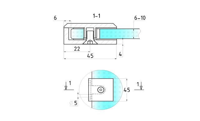 Коннектор для душевой кабины стена-стекло 90° 45х45 мм латунь-хром, полированный t731 PC 3 Коннектор для душевой кабины стена-стекло 90° 45х45 мм латунь-хром, полированный t731 PC 3