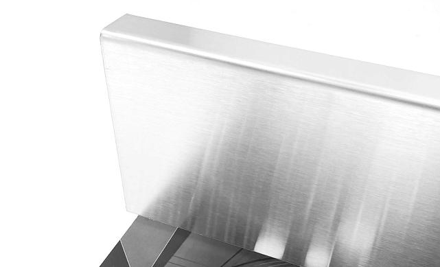 Лицевая накладка из шлифованной нержавейки на профиль т100 20.3х101 мм длина 2 м т100-11  4