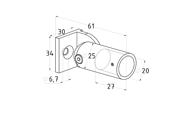 Соединитель труба-стена 19 мм, шарнирный, латунь, полированная t916 PС 2 Соединитель труба-стена 19 мм, шарнирный, латунь, полированная t916 PС 2