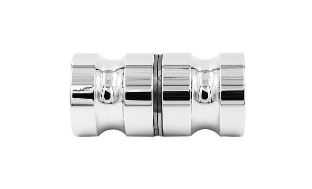 Ручка-кноб для двери 32х38 мм латунь-хром, полированная t692 PC 4