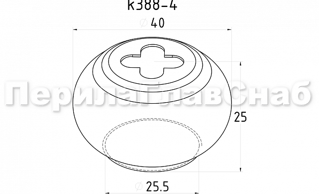 Держатели декоративных вставок в стойку Ø25 мм k388-4 2 Держатели декоративных вставок в стойку Ø25 мм k388-4 2