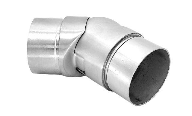 Поворот литой, внутренний, шарнирный, под Ø50.8х1.5 мм, шлифованный, AISI 304 Фk011-6 10