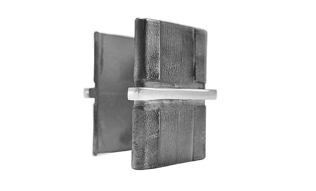 Соединитель для поручня с пазом 40х40 мм, шлифованный AISI 304 Фk545 3