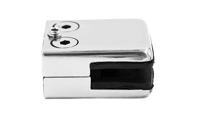 Стеклодержатель штампованный, под стекло 10 мм (5+5 мм), на плоскость 40х24х48 полированный (AISI 304) k352-10 6