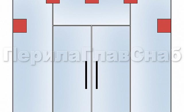 Коннектор стена-стекло 53х53, шлифованный t193 SSS 3