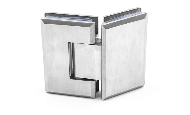 Петля для душевой стекло-стекло 90х55 мм, 135°, нержавеющая сталь AISI 304, шлифованная t302 SSS 6 Петля для душевой стекло-стекло 90х55 мм, 135°, нержавеющая сталь AISI 304, шлифованная t302 SSS 6