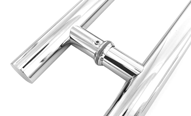 Ручка для стеклянной двери рейлинг двухсторонняя для стекла 8-12 мм, 32х1500х1800 мм, полированная t633-1800 PSS  3 Ручка для стеклянной двери рейлинг двухсторонняя для стекла 8-12 мм, 32х1500х1800 мм, полированная t633-1800 PSS  3