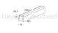 Профиль П-образный, L=2000 мм, t=1.5 мм, для стекла 12 мм, полир. (AISI 304) Ф-0454