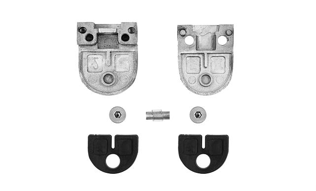 Стеклодержатель литой с вставками под стекло 8-10 мм, 4+4 мм, на плоскость 40х22х50, полированный (AISI 304) k002-10 7
