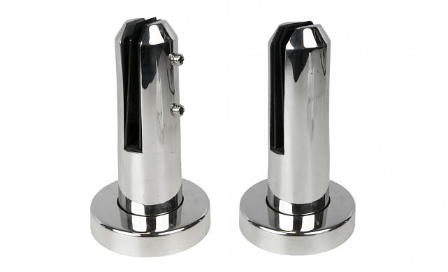 Стеклодержатель литой, напольный, Ø50.8х160 мм, стекло 16 мм, полир. (AISI 304) k276-2 6