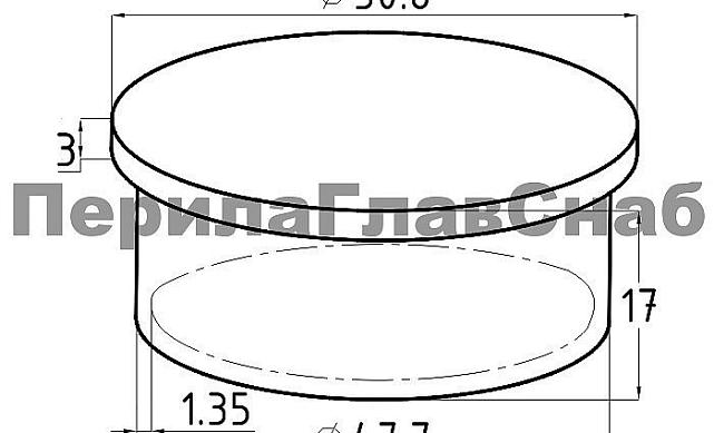 Заглушка для трубы литая плоская Ø50.8 мм (AISI 304) k225 2