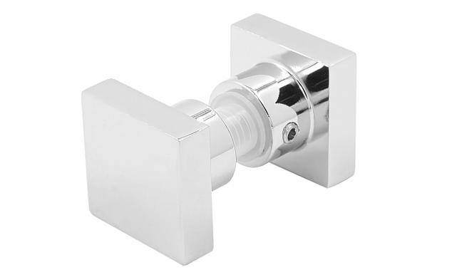 Ручка-кноб квадратная для стекла 6-12 мм, нержавеющая сталь AISI 304, полированная t669 PSS 5