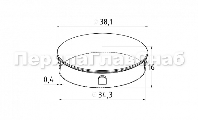 Заглушка штампованная для трубы Ø38.1х1.5х0.6 мм шлифованная (AISI 304) k036-4 2 Заглушка штампованная для трубы Ø38.1х1.5х0.6 мм шлифованная (AISI 304) k036-4 2