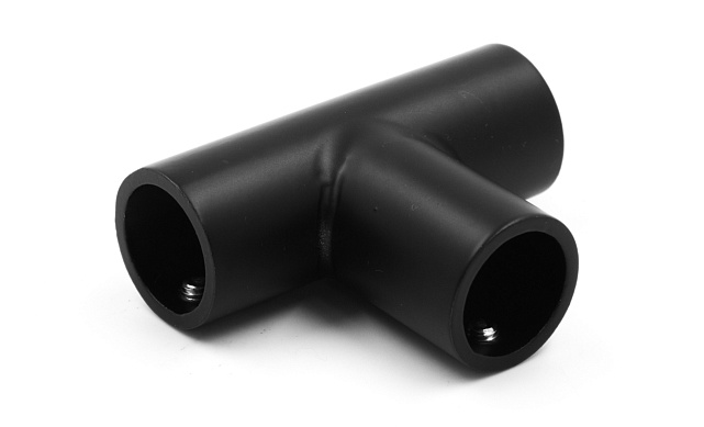 Соединитель-тройник для трубы 19 мм, нержавеющая сталь AISI 304, черная t902 BZn 7 Соединитель-тройник для трубы 19 мм, нержавеющая сталь AISI 304, черная t902 BZn 7