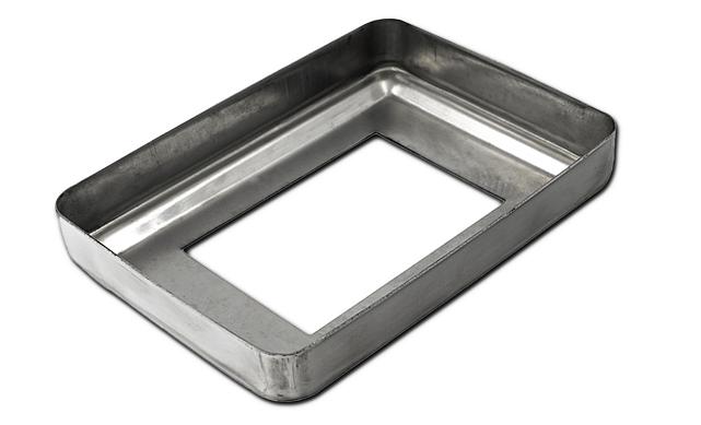 Низ стойки под трубу 105х75х0.8 мм для трубы 61х41 мм, полированный 400 Grit (AISI 304) k399 3