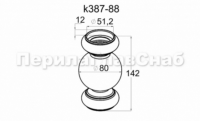 Вставка внутреннего заполнения для стойки Ø50.8, золото k387-88 2 Вставка внутреннего заполнения для стойки Ø50.8, золото k387-88 2