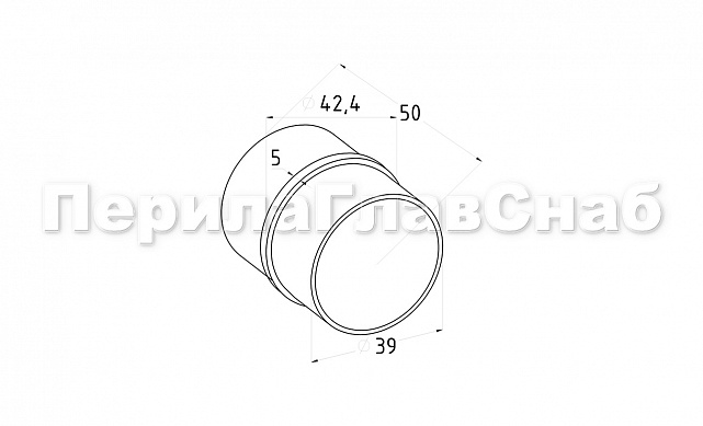 Соединитель трубы Ø42.4х1.45 мм, внутренний, (AISI 304) k382 2 Соединитель трубы Ø42.4х1.45 мм, внутренний, (AISI 304) k382 2