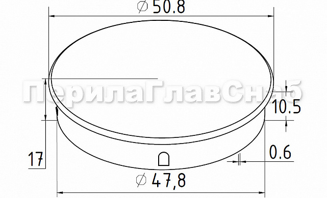 Заглушка для трубы Ø50.8 мм полированная золотая k014-88  2 Заглушка для трубы Ø50.8 мм полированная золотая k014-88  2