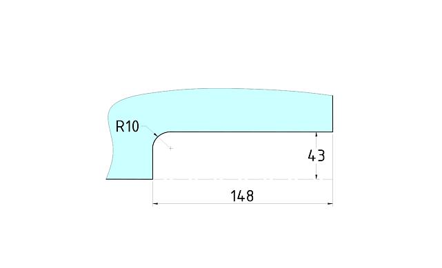 Замок для стеклянной двери угловой с круглым ригелем комплект, под алюминий t150 AL 5