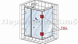 Минисхемы Петля для душевой кабины стекло-стекло 90° 90х55 мм полированный  t304 PSS